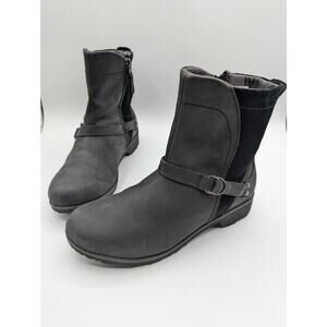 Eddie Bauer | Covey 2.0 Winter Ankle Boots Brown Leather Side Zip | US 9